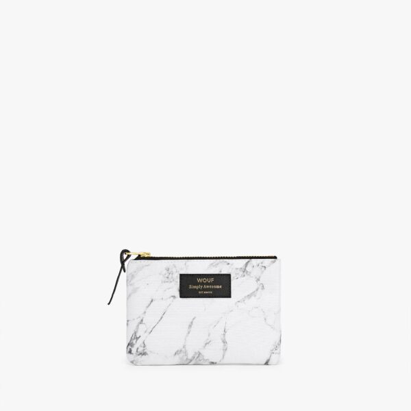 WOUF White Marble Small Pouch Bag